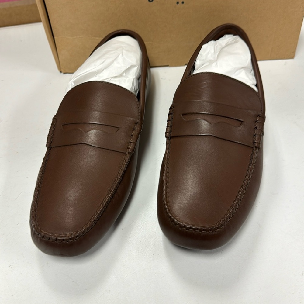 J. Crew Mens Brown Loafers Driving Moccasins Size 8 New